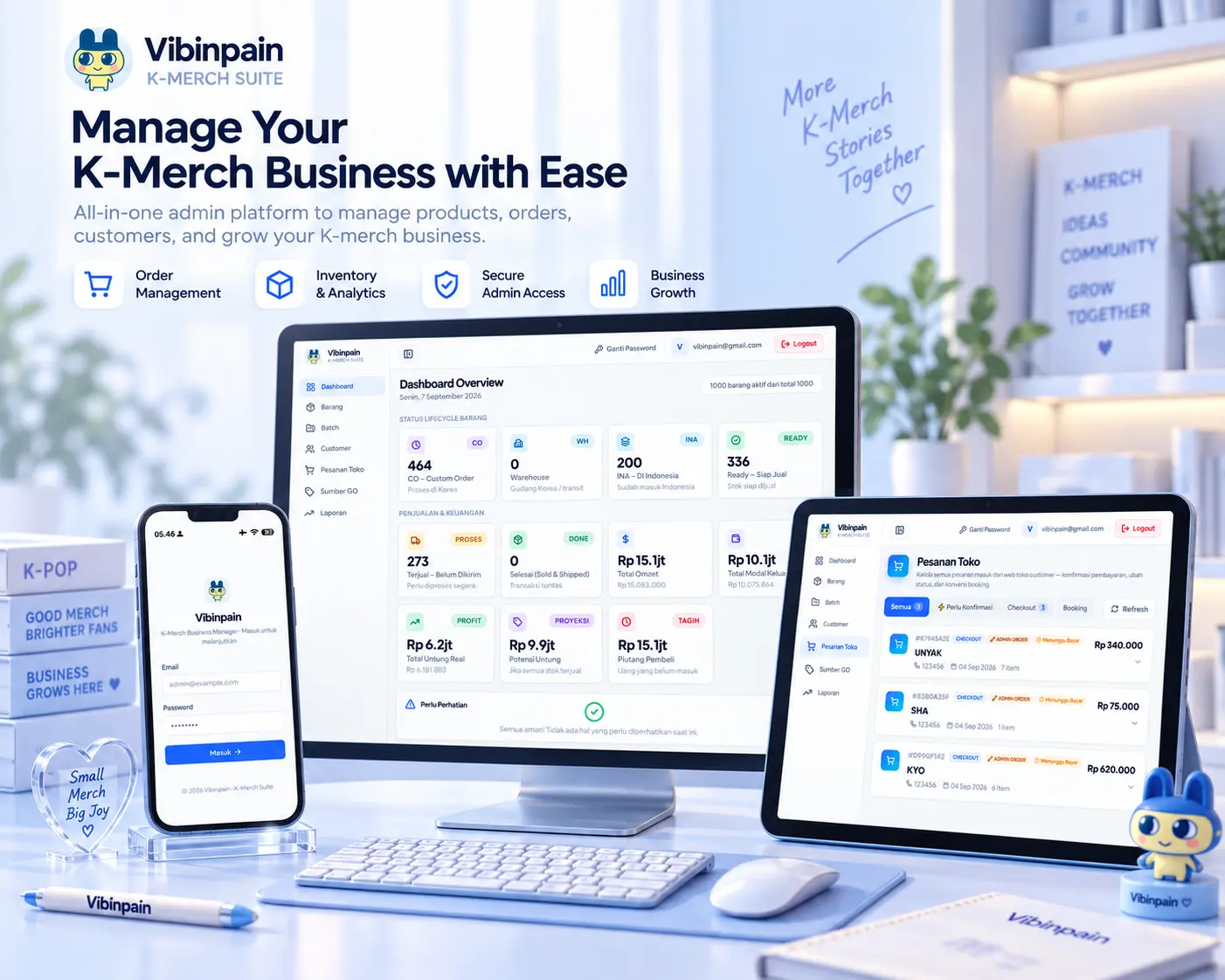Vibinpain Admin Preview